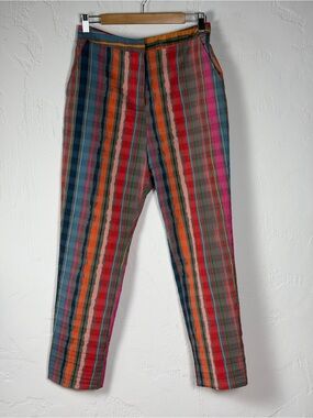 Benares Multi-Color Statement Striped Pants - Quality Luxury Fashion Size M